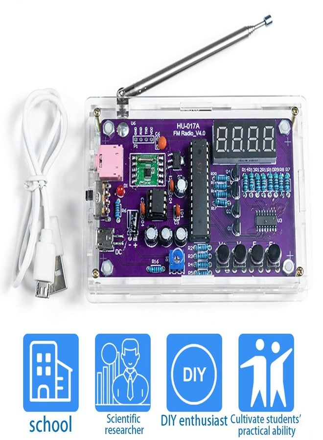 Gikfun FM Radio Kit Soldering Practice Kit DIY School Project FM 87-108MHz with 2 Power Supply Modes, Soldering Learning and Teaching for Beginners, Adults EK1989 - Image 5